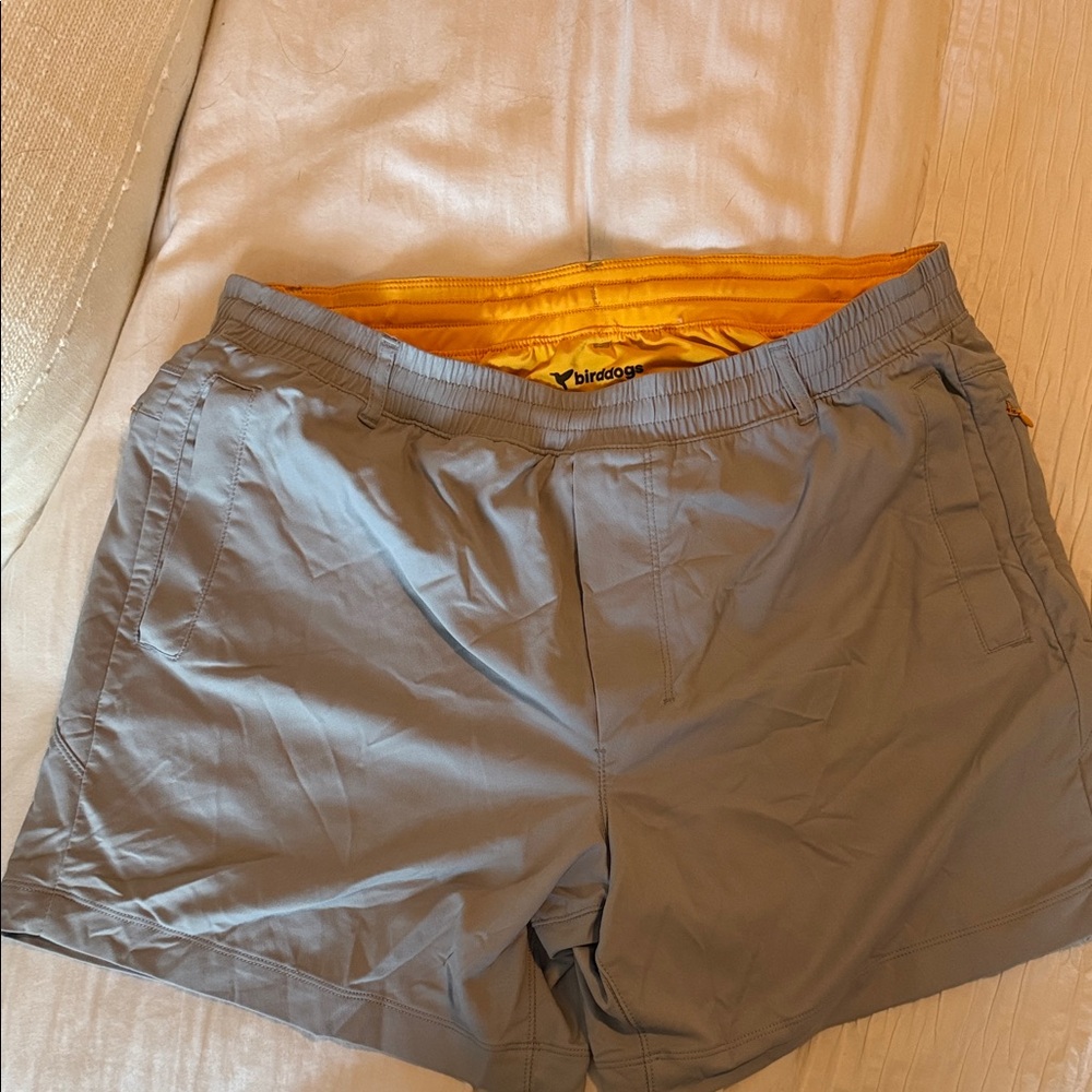 Birddogs Athletic Gray Shorts with Orange Lining